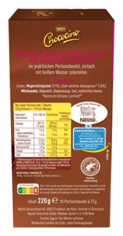 Nestlé® Nestlé Chococino Trinkschokolade 11 Nestlé® Nestlé Chococino Trinkschokolade -Getränke Verkauf 4502090040 07613036300261 04