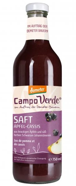 Campo Verde Demeter Apfel-Cassissaft